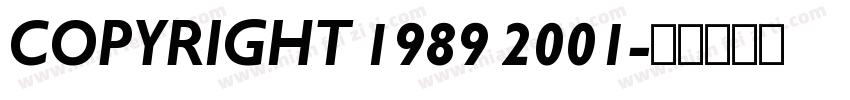 Copyright 1989 2001字体转换